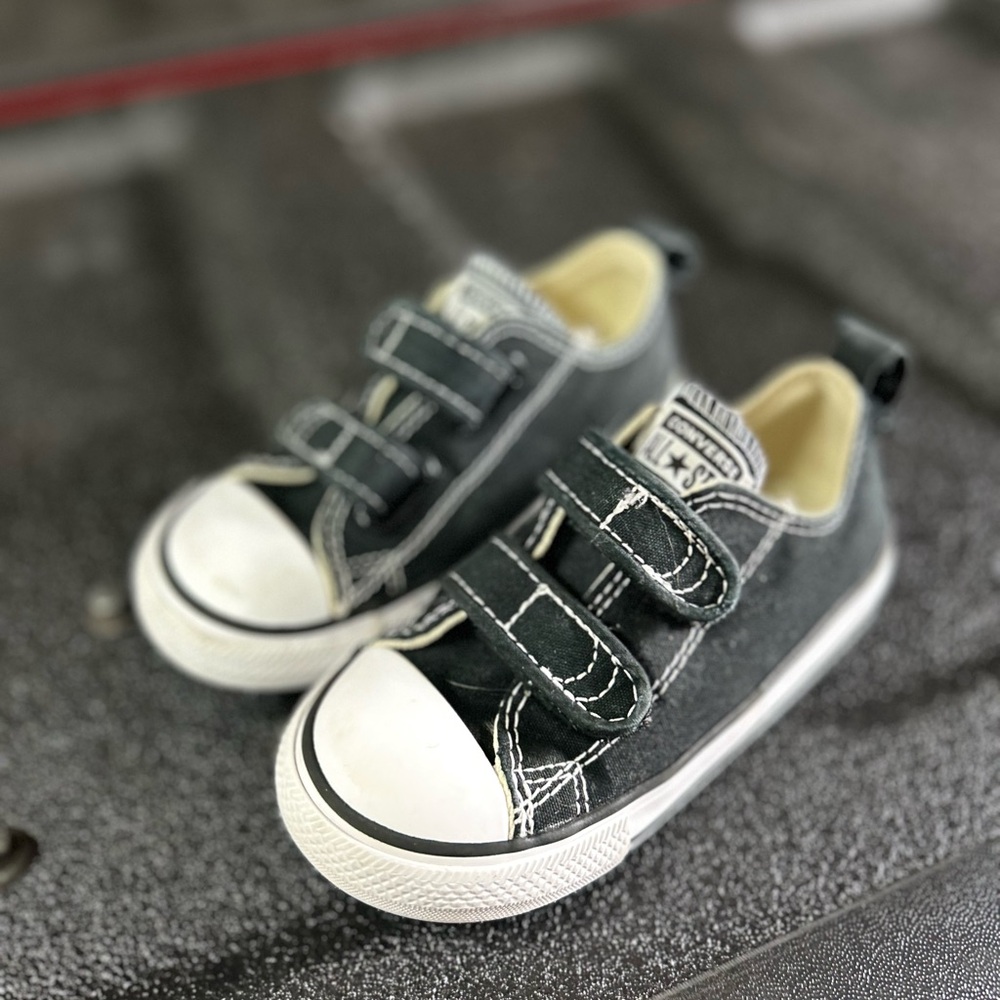 Stylish Kids Black and White Velcro Sneakers